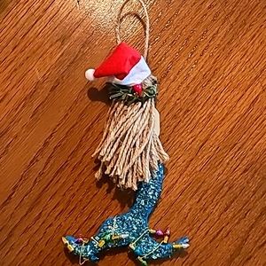Beach style Santa mermaid homemade ornament